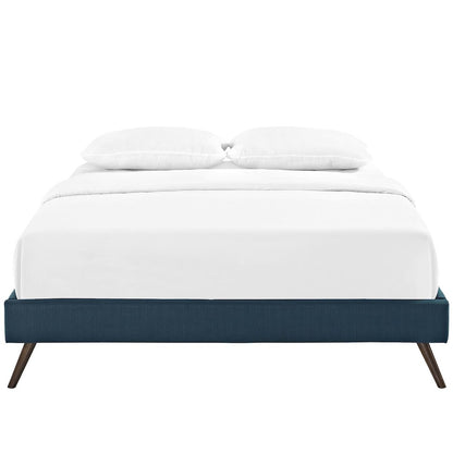 Helen Fabric Queen Bed Frame with Round Splayed Legs
