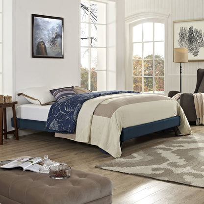 Helen Fabric Queen Bed Frame with Round Splayed Legs