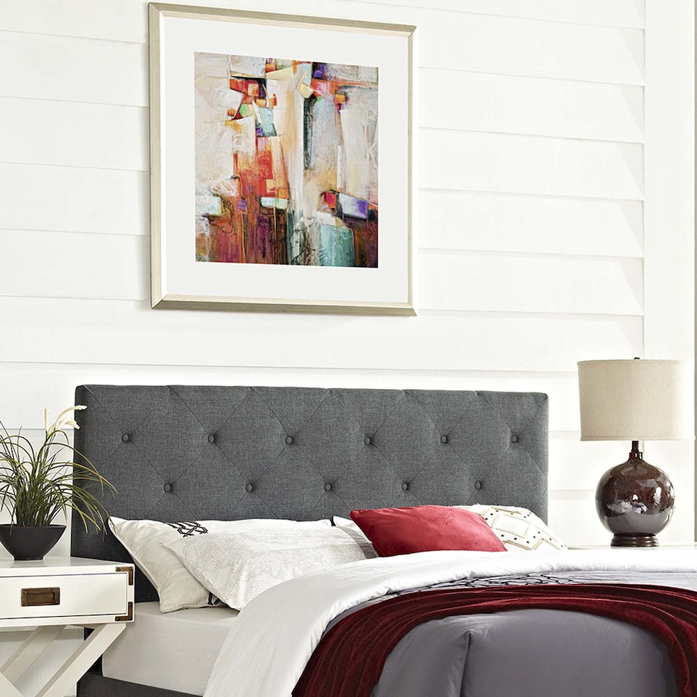 Terisa Upholstered Fabric King Headboard