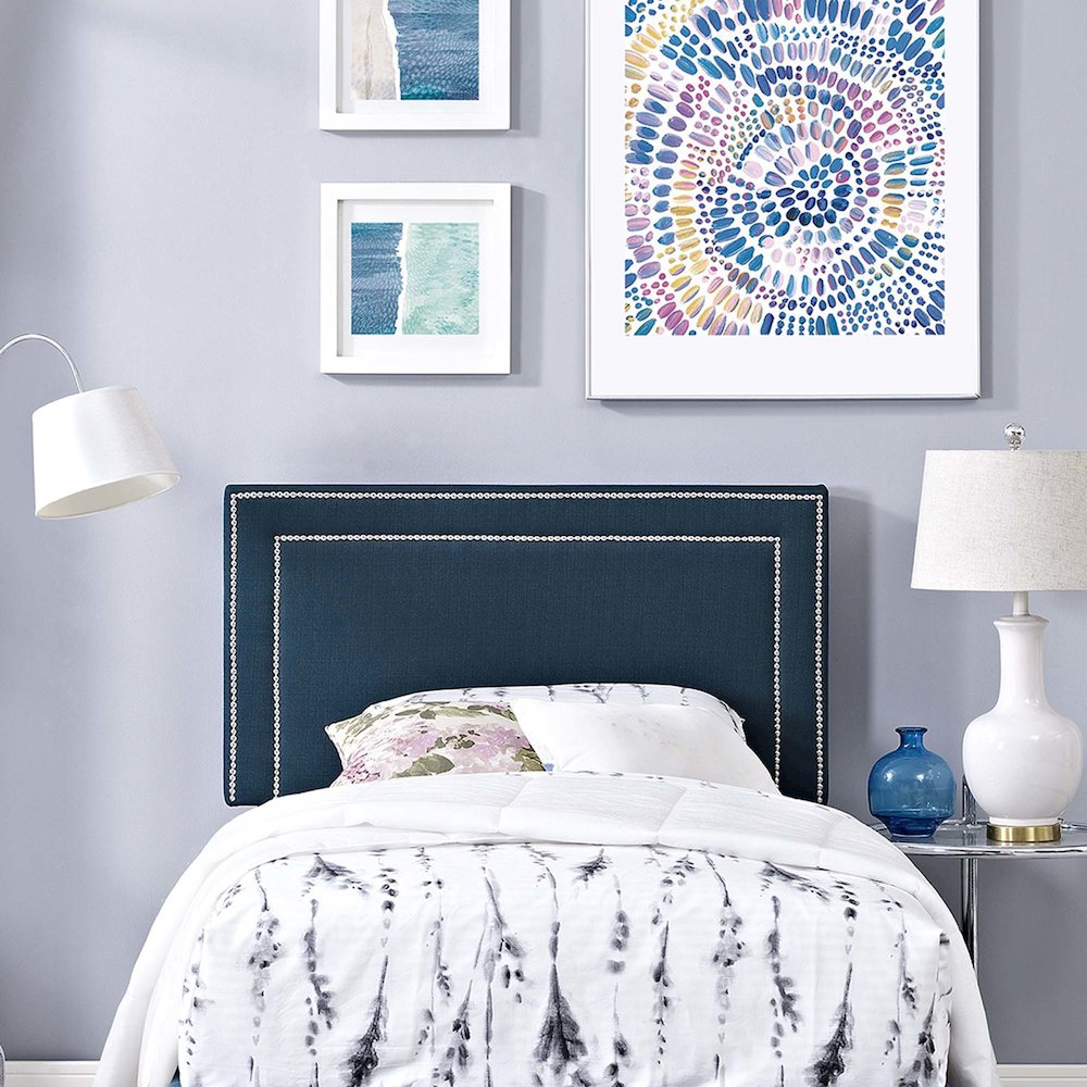 Jessamine Upholstered Fabric Twin Headboard
