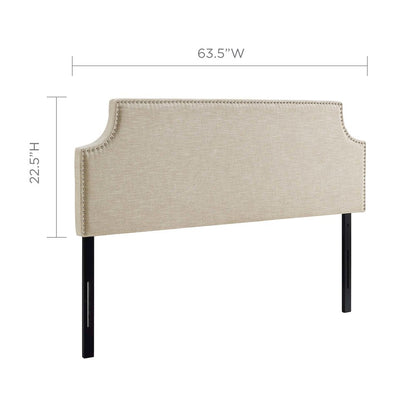 Laura Upholstered Fabric Queen Headboard