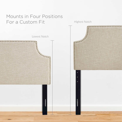 Laura Upholstered Fabric Queen Headboard