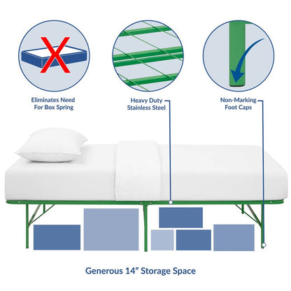 Horizon Stainless Steel Twin Bed Frame