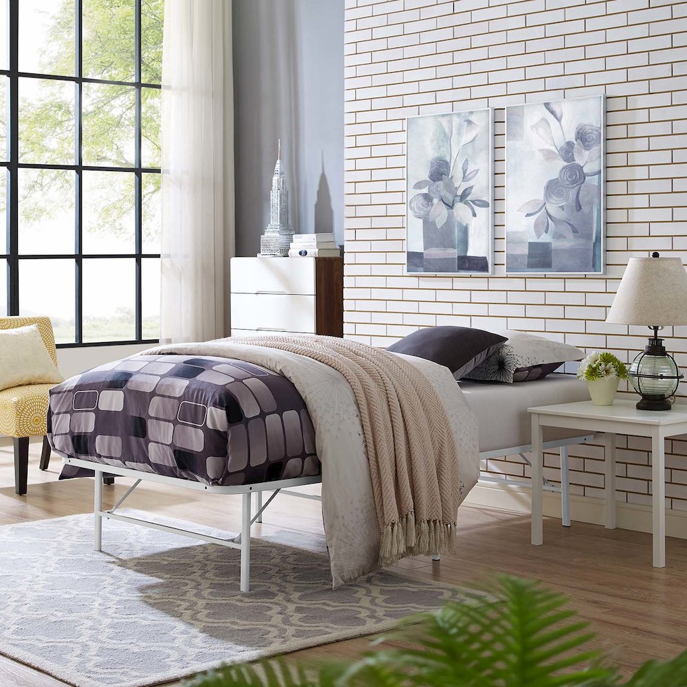 Horizon Stainless Steel Twin Bed Frame