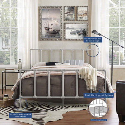 Dower Stainless Steel Queen Bed