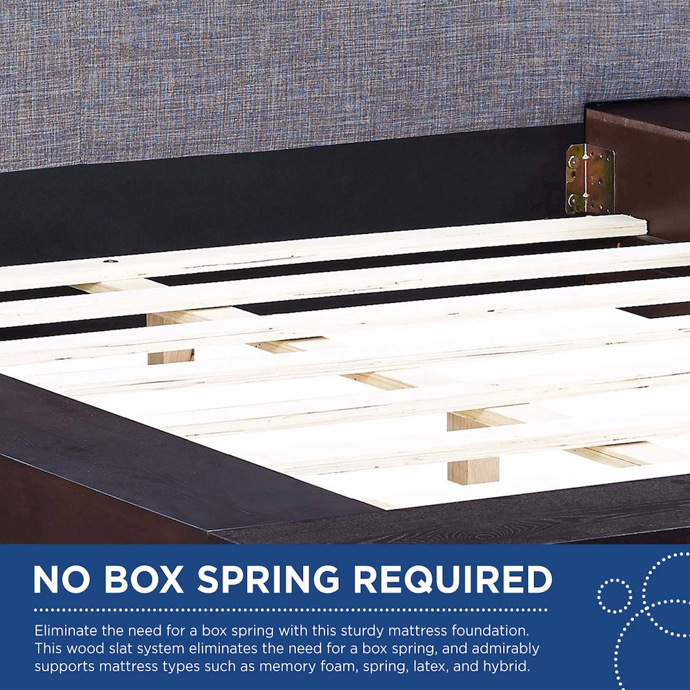 Freja Fabric Queen Platform Bed