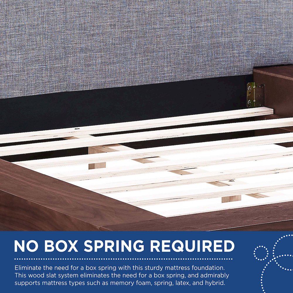 Freja Fabric Queen Platform Bed