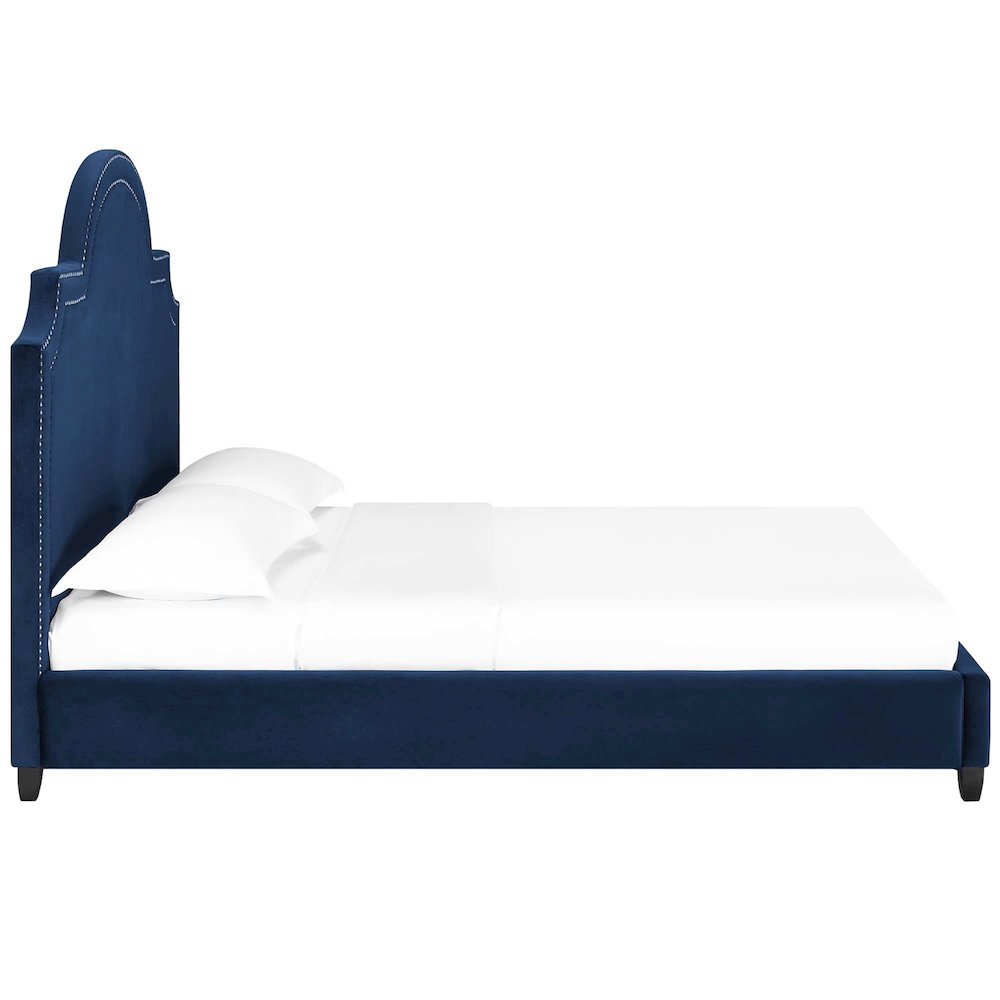 Primrose Performance Velvet Queen Platform Bed