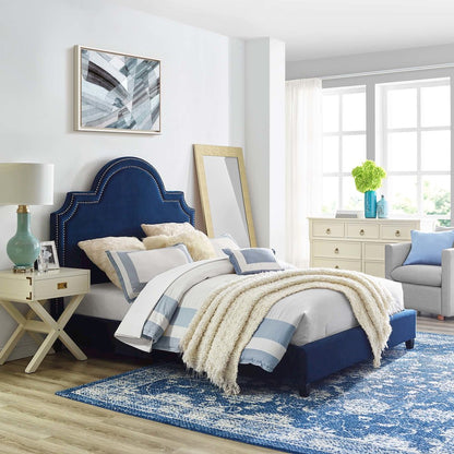 Primrose Performance Velvet Queen Platform Bed