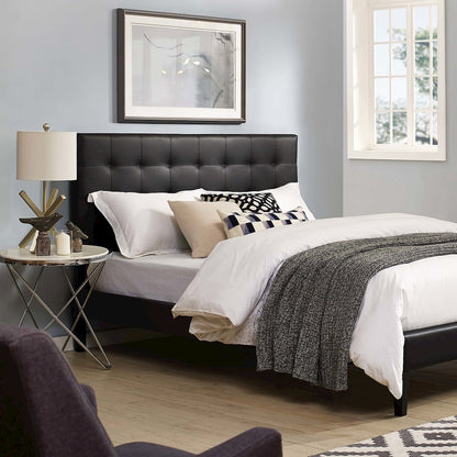Paisley Tufted Upholstered Faux Leather Full / Queen Headboard