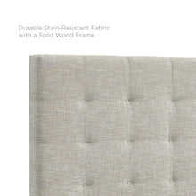 Paisley Tufted Upholstered Linen Fabric King and California King Headboard