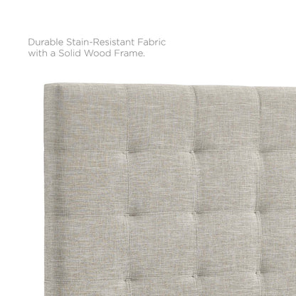 Paisley Tufted Upholstered Linen Fabric King and California King Headboard