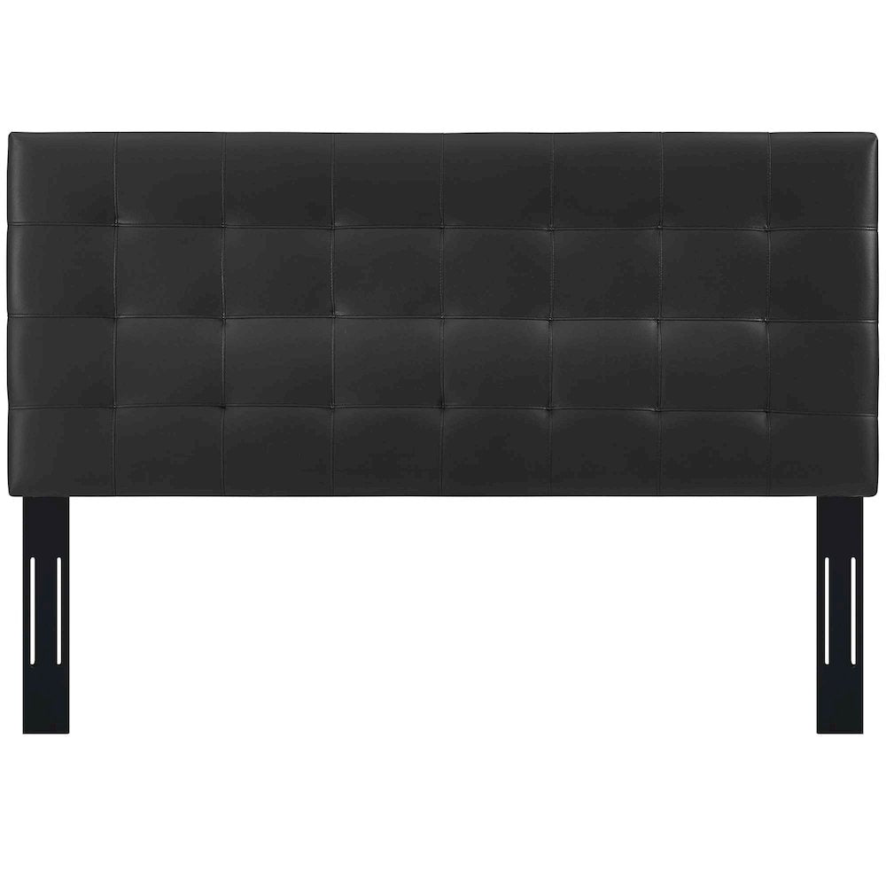 Paisley Tufted Upholstered Faux Leather King and California King Headboard