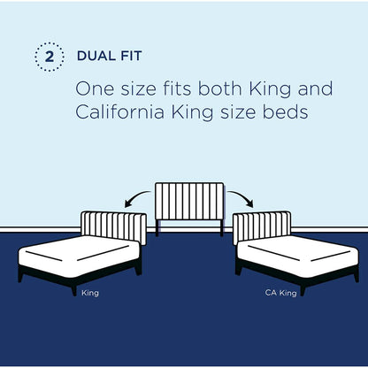Paisley Tufted Upholstered Faux Leather King and California King Headboard