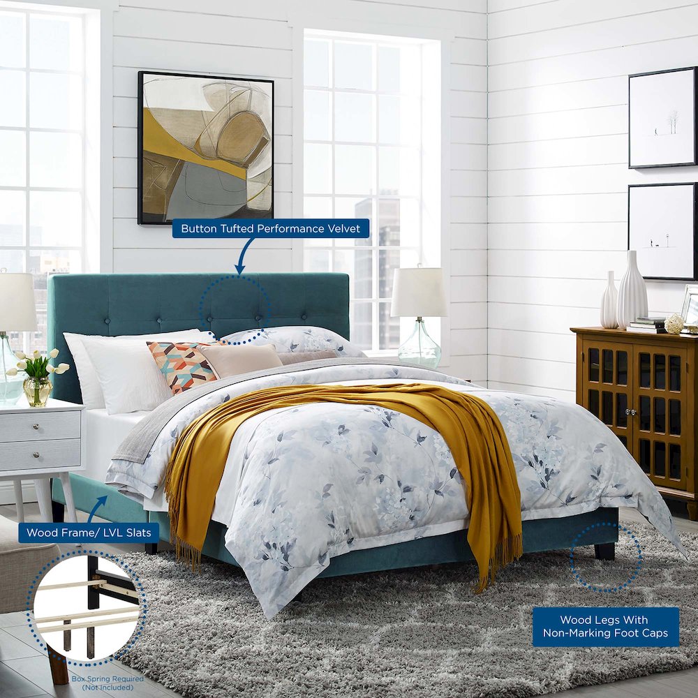 Amira Performance Velvet Full Bed