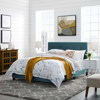 Amira Performance Velvet Queen Bed