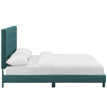 Melanie Tufted Button Upholstered Fabric Twin Platform Bed
