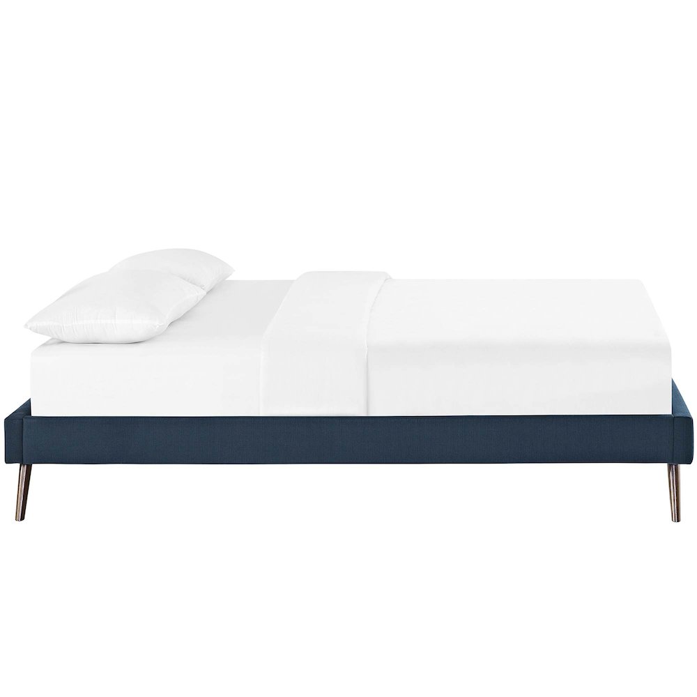 Loryn Fabric Queen Bed Frame with Round Splayed Legs