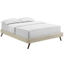 Loryn Fabric Queen Bed Frame with Round Splayed Legs
