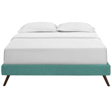 Loryn Fabric Queen Bed Frame with Round Splayed Legs