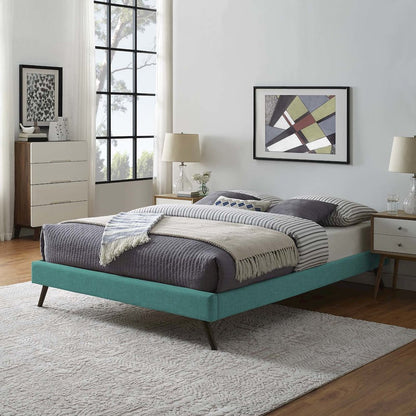 Loryn Fabric Queen Bed Frame with Round Splayed Legs