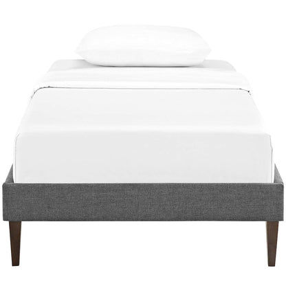 Tessie Fabric Twin Bed Frame with Squared Tapered Legs