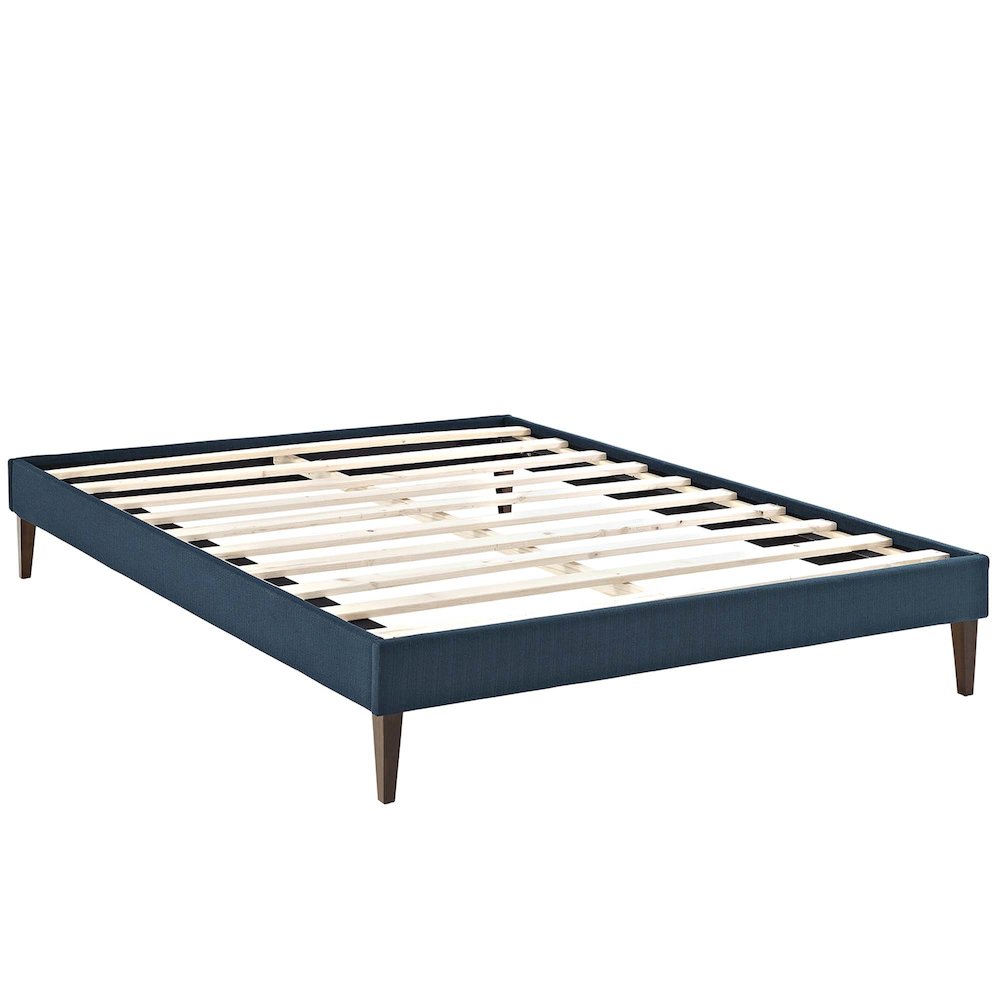Tessie Fabric Full Bed Frame with Squared Tapered Legs