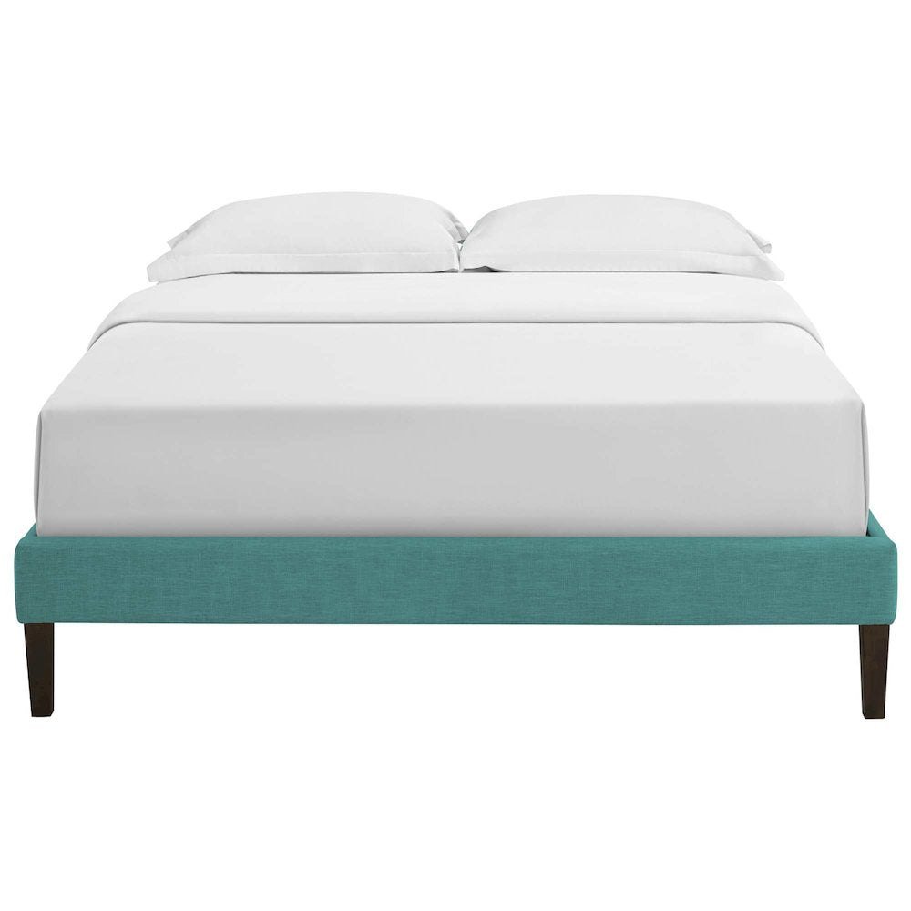 Tessie Fabric Full Bed Frame with Squared Tapered Legs