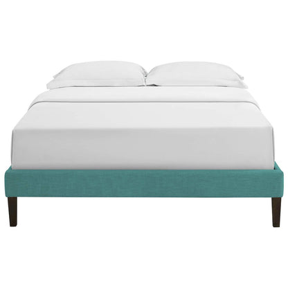 Tessie Fabric Full Bed Frame with Squared Tapered Legs