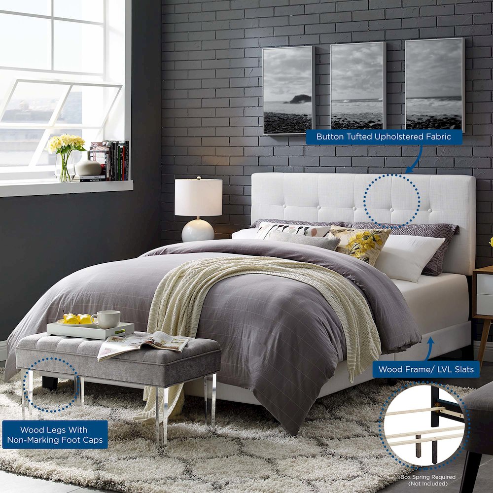 Amira Upholstered Fabric Full Bed