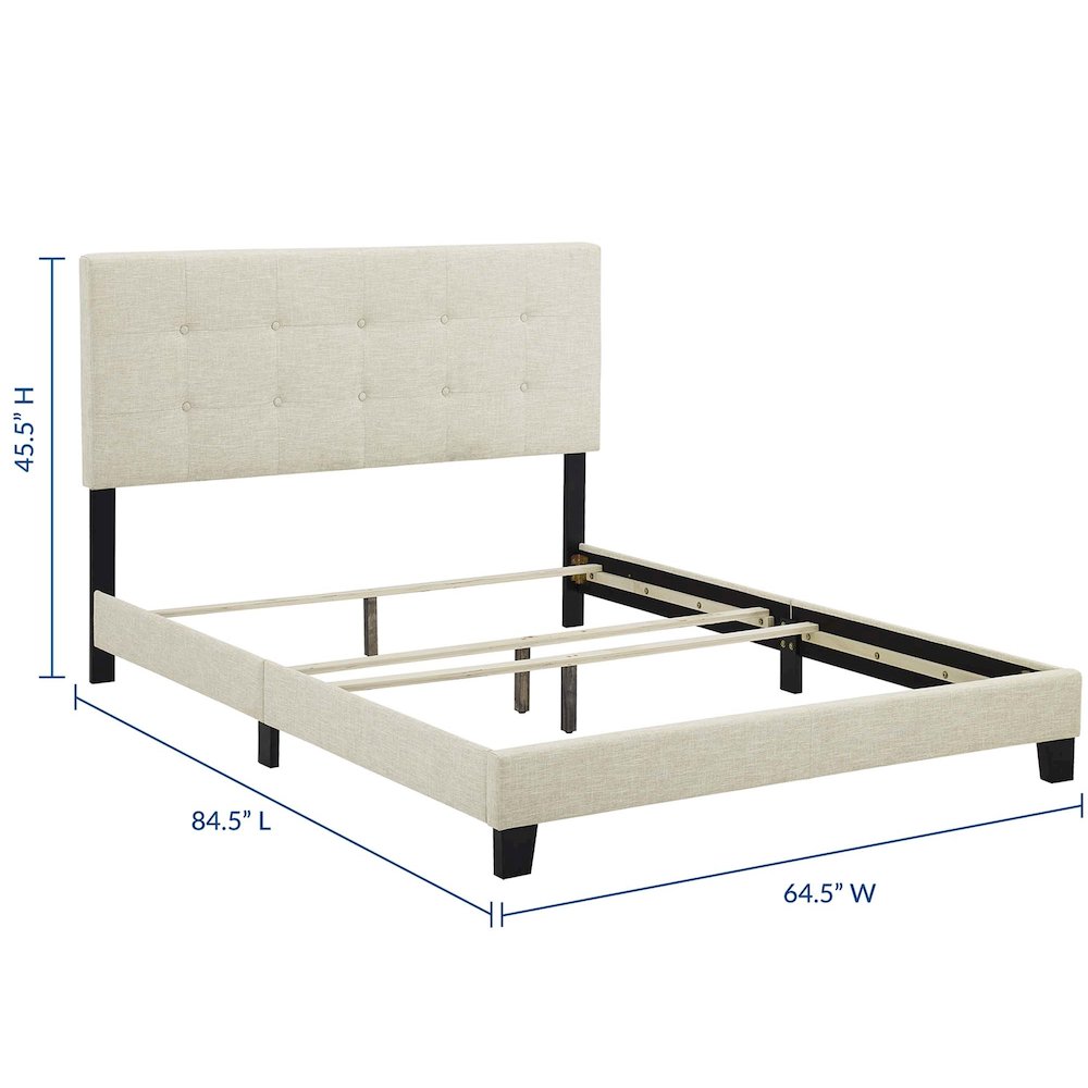 Amira Upholstered Fabric Queen Bed