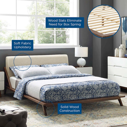 Luella Upholstered Fabric Queen Platform Bed
