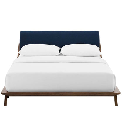 Luella Upholstered Fabric Queen Platform Bed