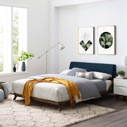 Luella Upholstered Fabric Queen Platform Bed