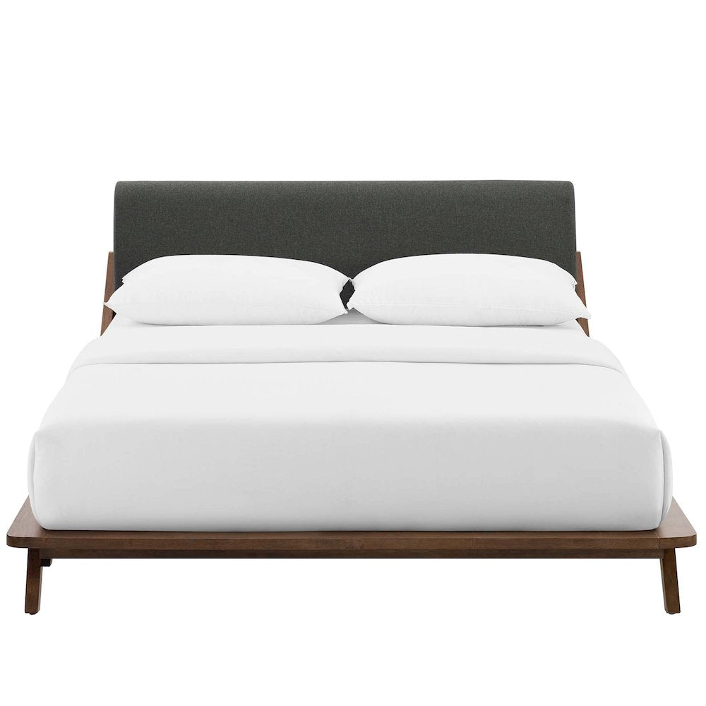 Luella Upholstered Fabric Queen Platform Bed