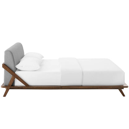 Luella Upholstered Fabric Queen Platform Bed