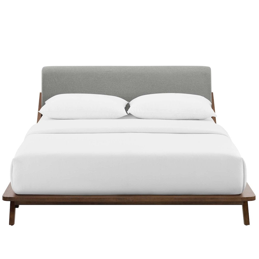 Luella Upholstered Fabric Queen Platform Bed