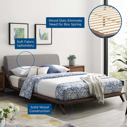 Luella Upholstered Fabric Queen Platform Bed