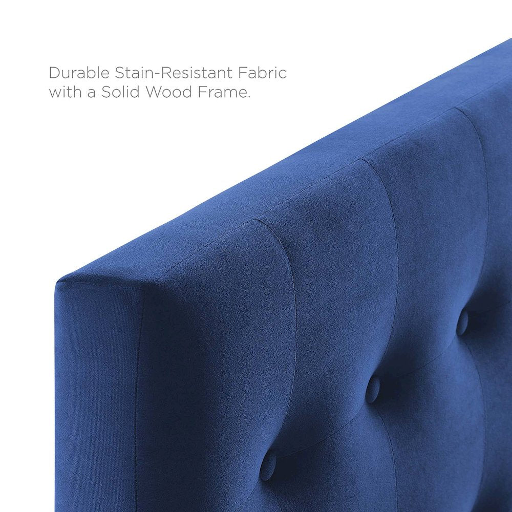 Emily Biscuit Tufted Performance Velvet Twin Headboard