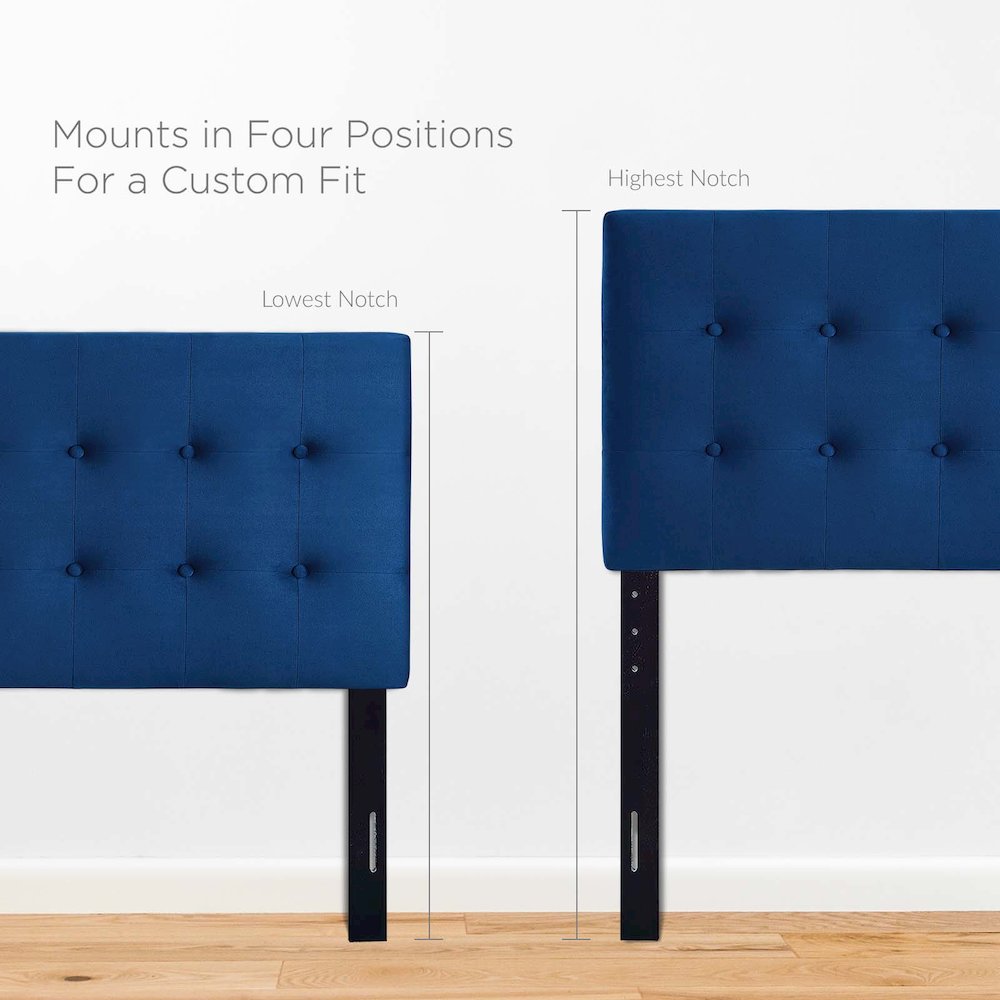 Emily Biscuit Tufted Performance Velvet Twin Headboard