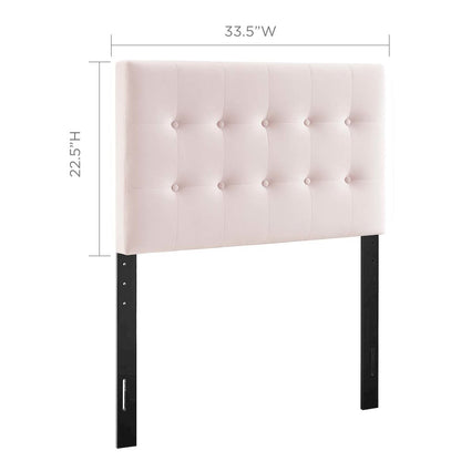 Emily Biscuit Tufted Performance Velvet Twin Headboard