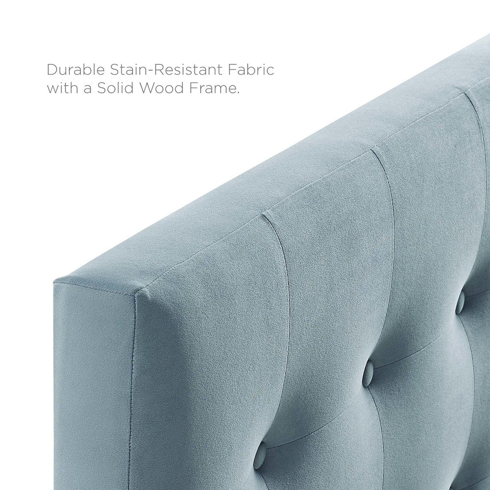 Emily Biscuit Tufted Performance Velvet Queen Headboard