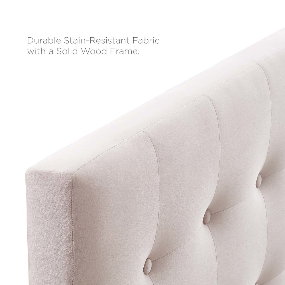 Emily Biscuit Tufted Performance Velvet Queen Headboard