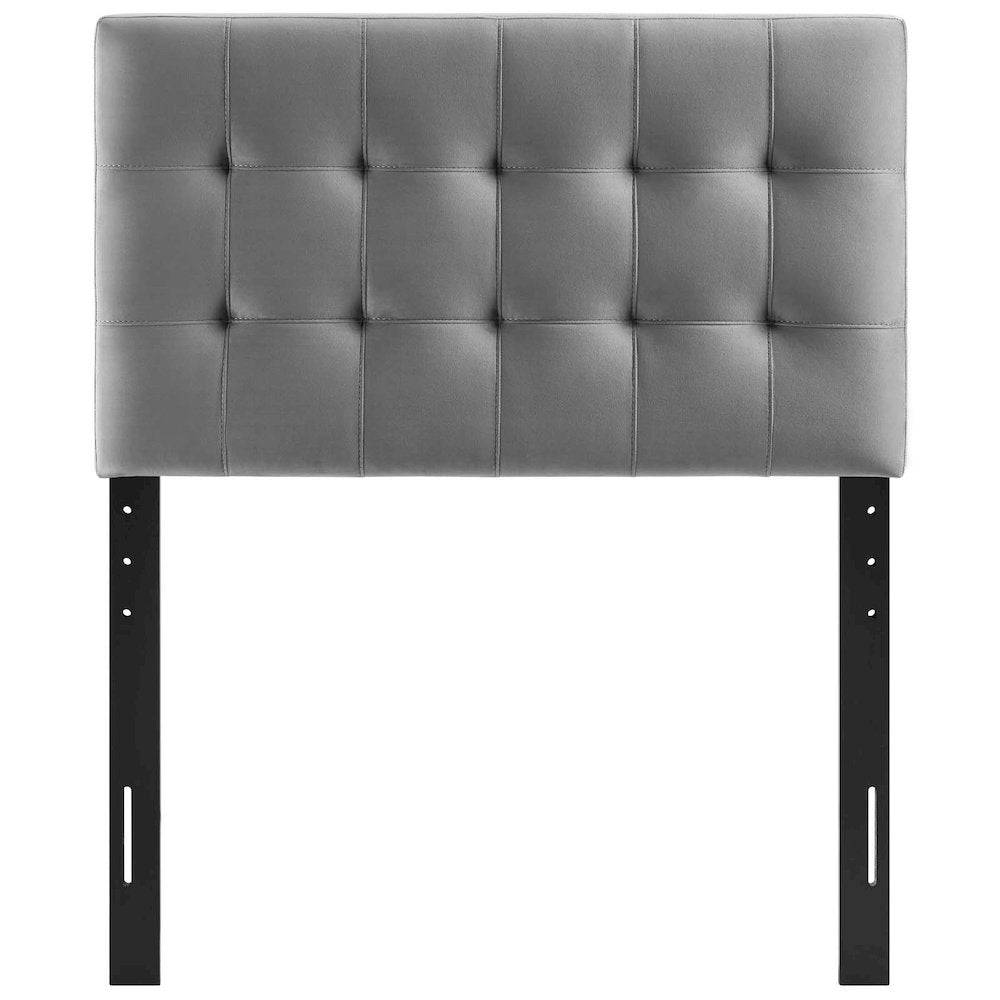 Lily Biscuit Tufted Performance Velvet Twin Headboard