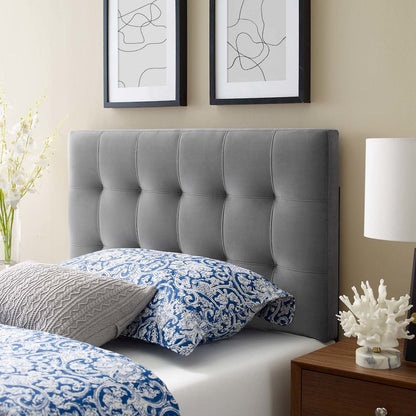 Lily Biscuit Tufted Performance Velvet Twin Headboard