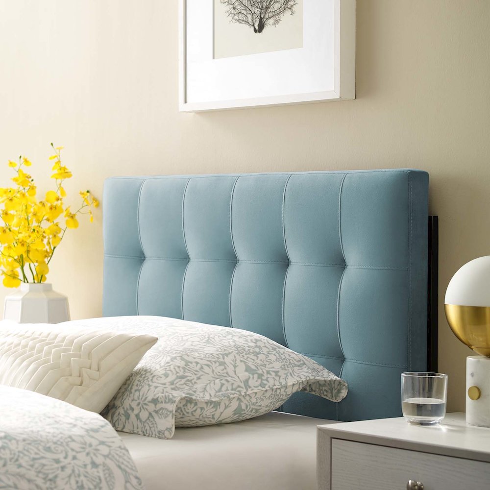 Lily Biscuit Tufted Performance Velvet Twin Headboard