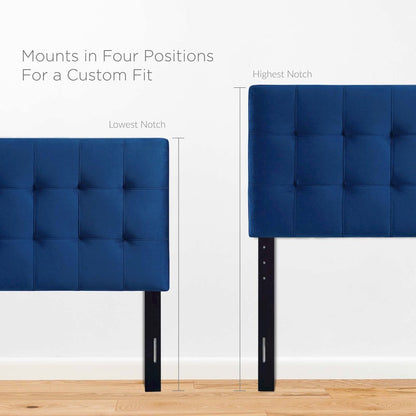 Lily Biscuit Tufted Performance Velvet Twin Headboard