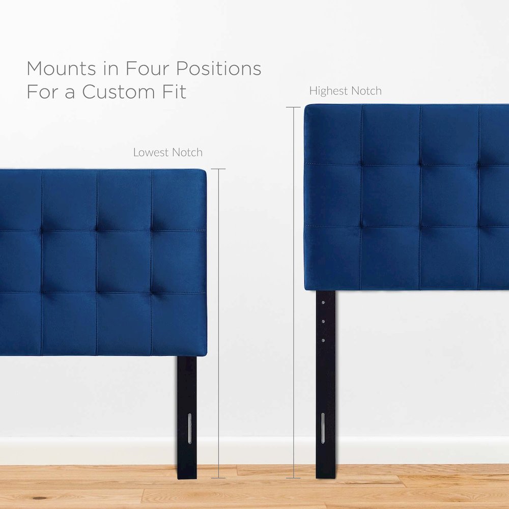 Lily Biscuit Tufted Performance Velvet Twin Headboard