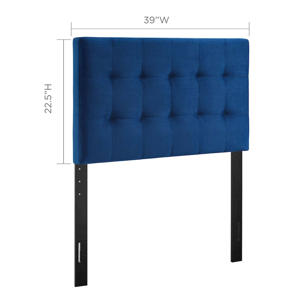 Lily Biscuit Tufted Performance Velvet Twin Headboard