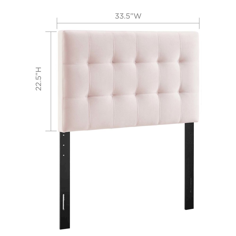 Lily Biscuit Tufted Performance Velvet Twin Headboard